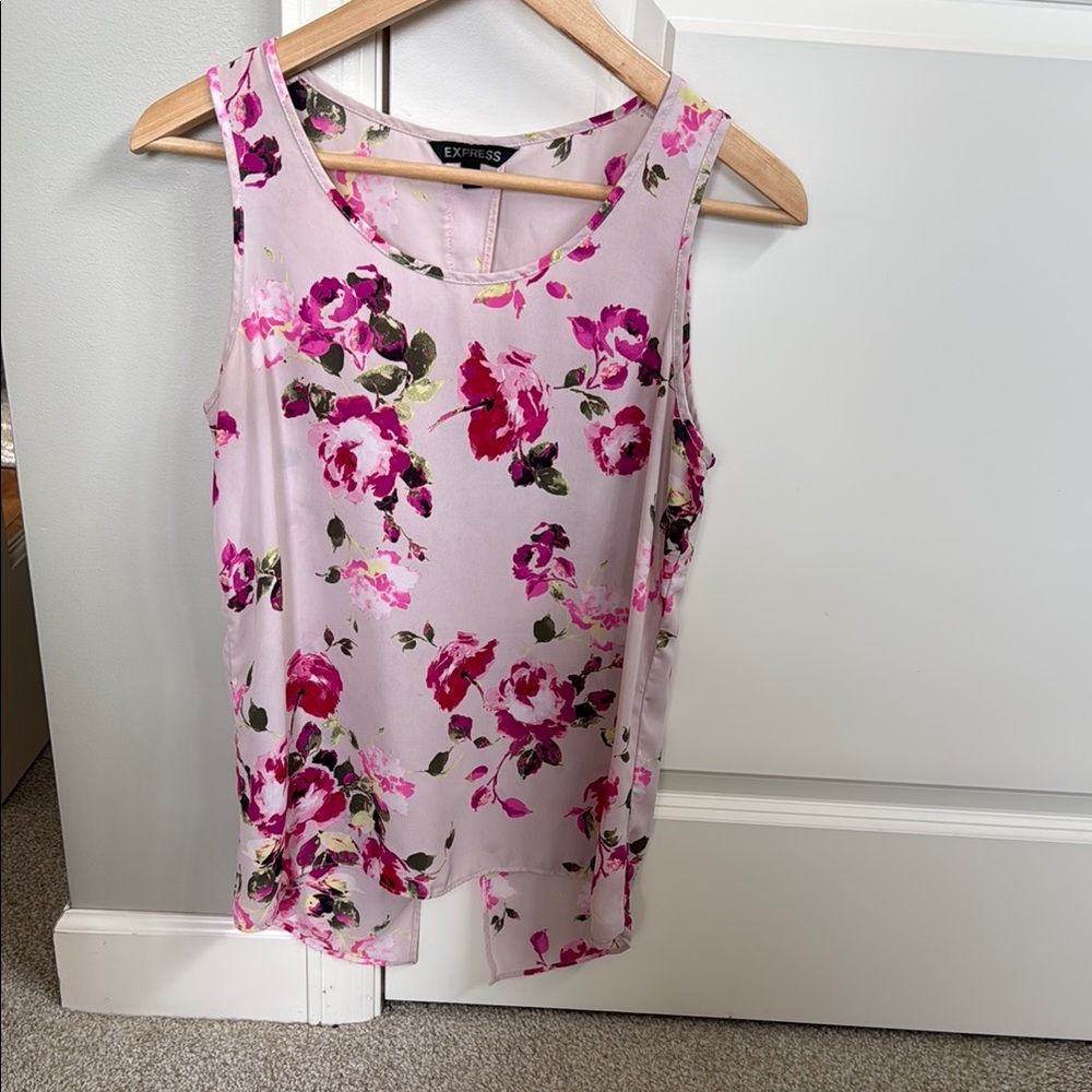 Express brand- Floral Sleeveless Top - Pink and Purple